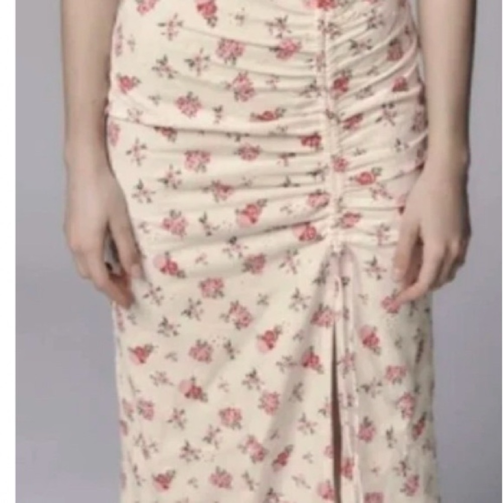 Zara Linen blend floral midi dress size medium - Picture 2 of 4